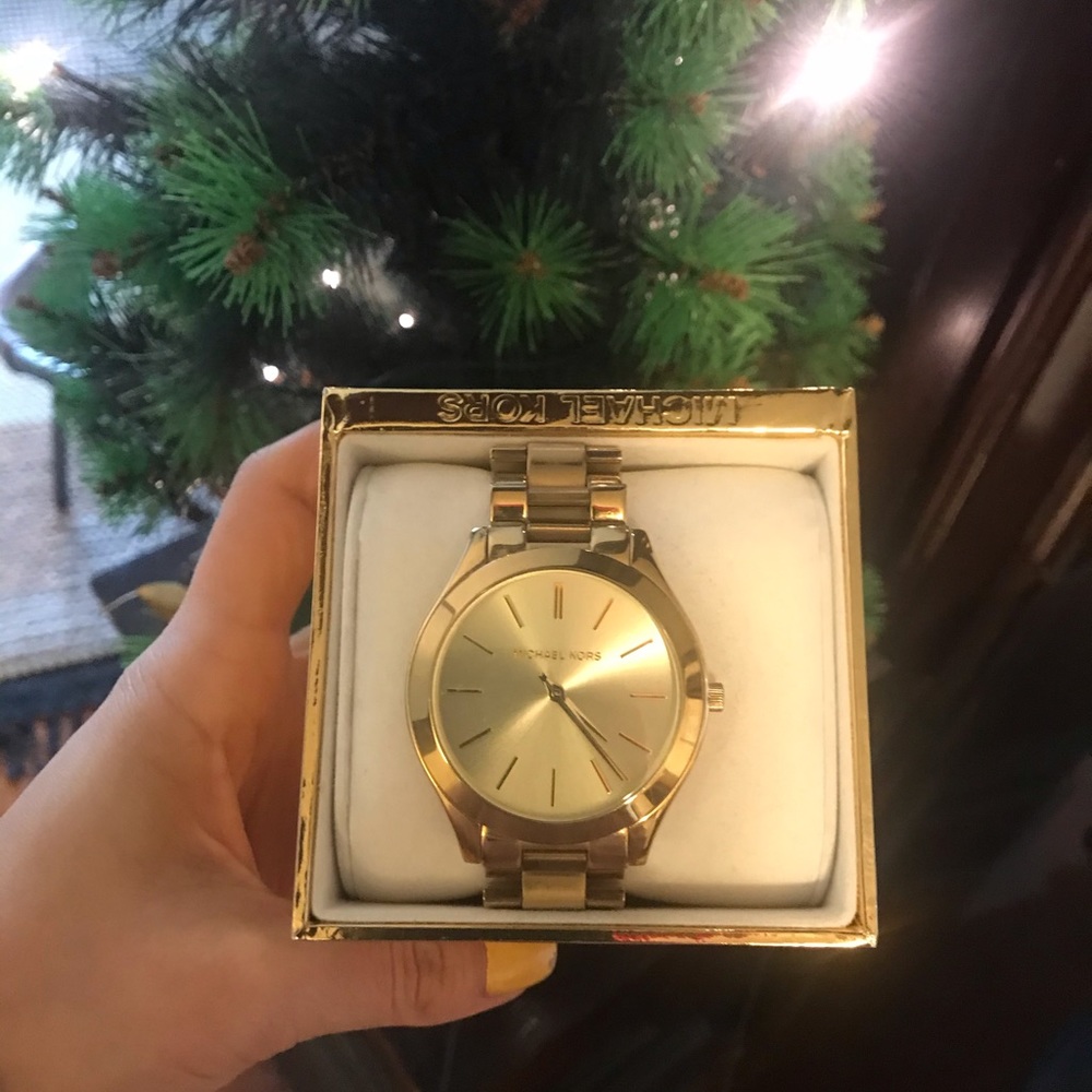 Michael Kors gold watch! Box and extra links!